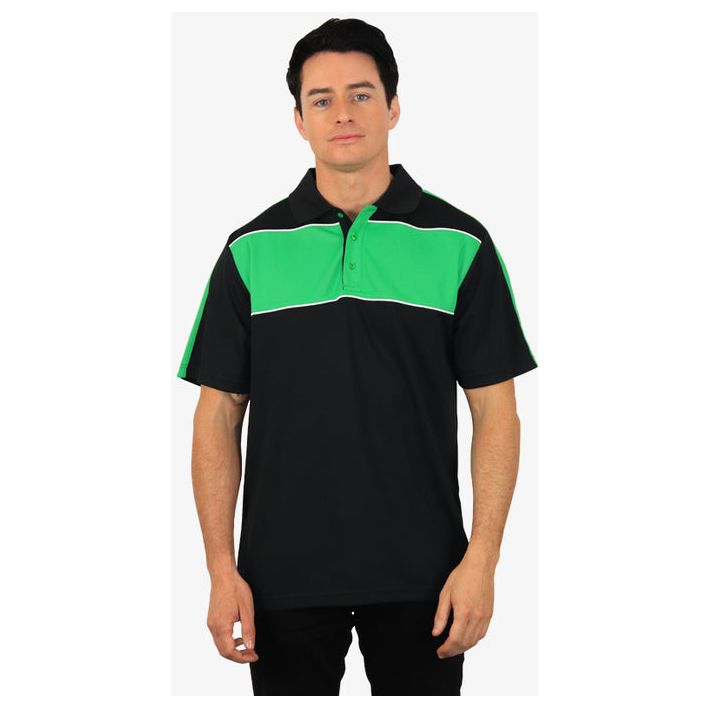 Beseen Mens Contrasting Shoulder and Sleeve Polo (BSP2012) Polos with Designs, signprice Beseen - Ace Workwear