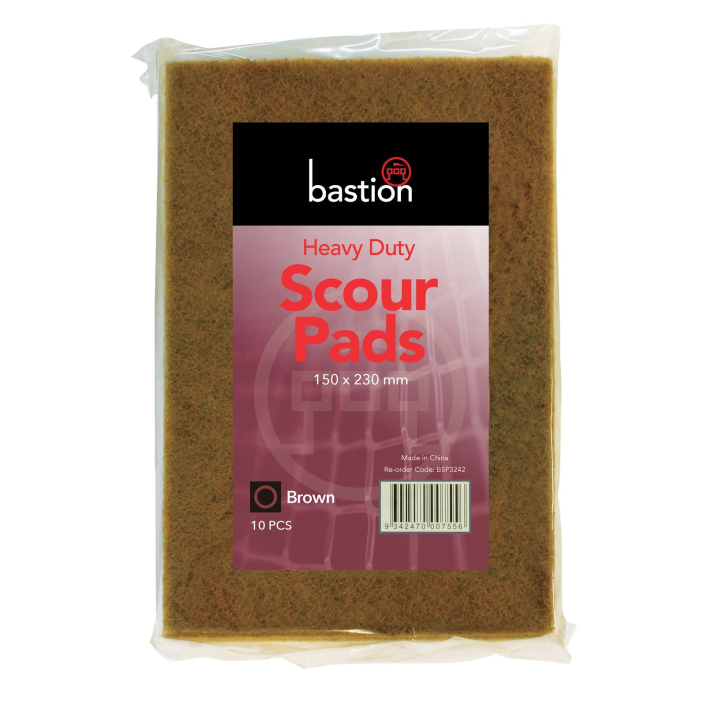 Heavy Duty Scour Pads - Carton (100pcs) Scourers Bastion - Ace Workwear