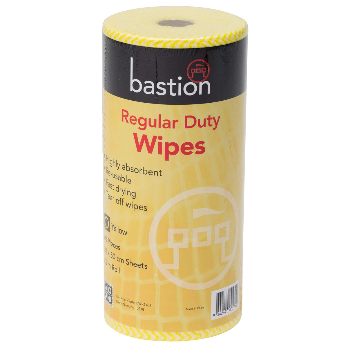 Regular Duty Wipes 45m Roll - Carton (6 Rolls) Regular Duty Wipes Bastion - Ace Workwear