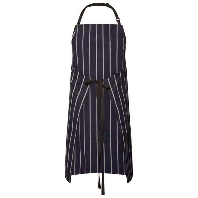 Workcraft Full Bib Cafe Stripe Apron With Pocket (CA030) (Clearance) - Ace Workwear