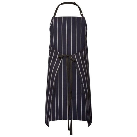 Workcraft Full Bib Cafe Stripe Apron With Pocket (CA030) (Clearance) - Ace Workwear