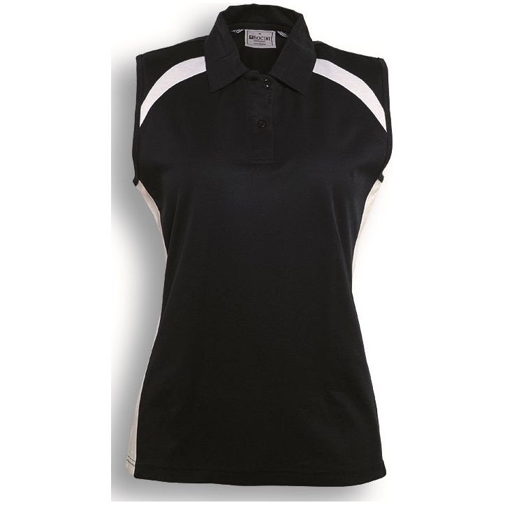 Bocini Team Essentials-Ladies Sleeveless Contrast Polo (CP0931) Polos with Designs, signprice Bocini - Ace Workwear