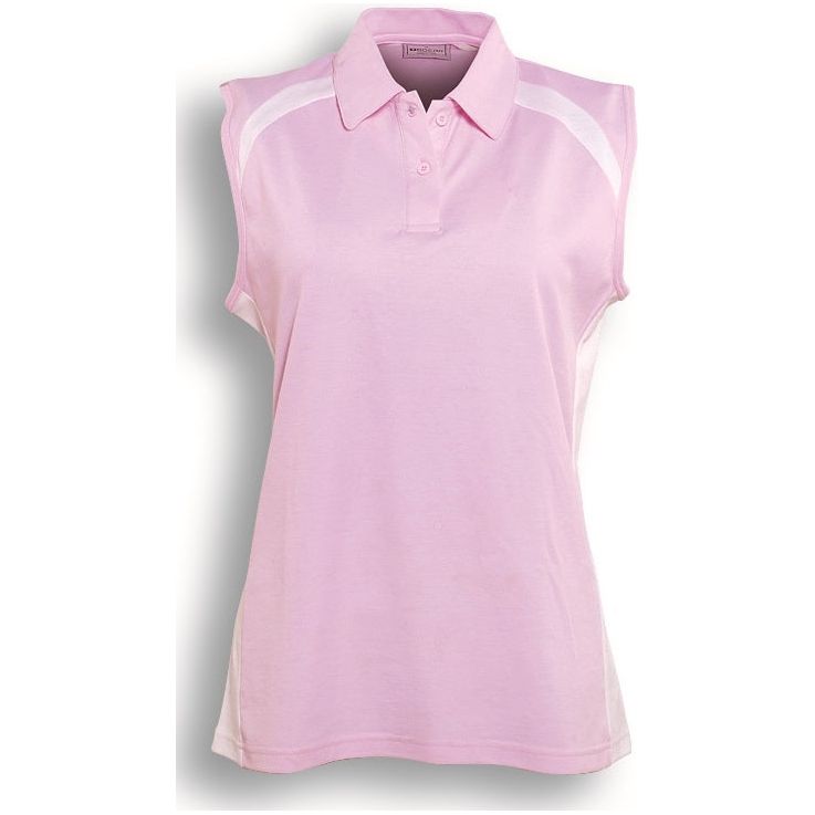 Bocini Team Essentials-Ladies Sleeveless Contrast Polo (CP0931) Polos with Designs, signprice Bocini - Ace Workwear