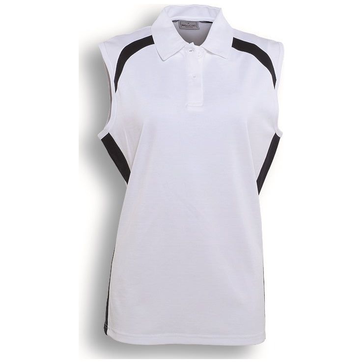 Bocini Team Essentials-Ladies Sleeveless Contrast Polo (CP0931) Polos with Designs, signprice Bocini - Ace Workwear