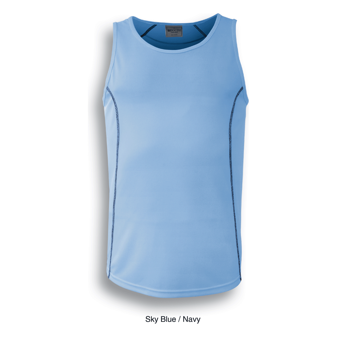 Bocini Stitch Feature Essentials-Ladies Stitch Singlet (CT0927) signprice, Singlets With Designs Bocini - Ace Workwear