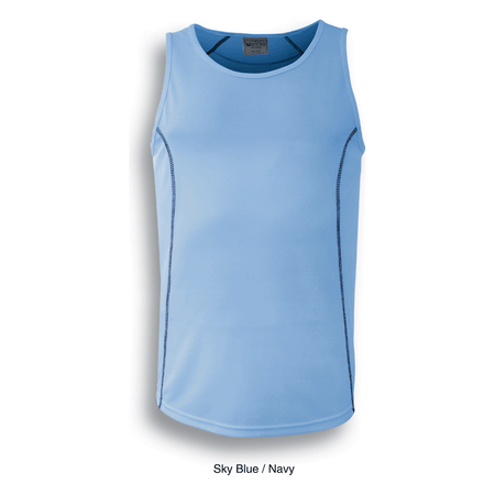 Bocini Stitch Feature Essentials-Ladies Stitch Singlet (CT0927) signprice, Singlets With Designs Bocini - Ace Workwear