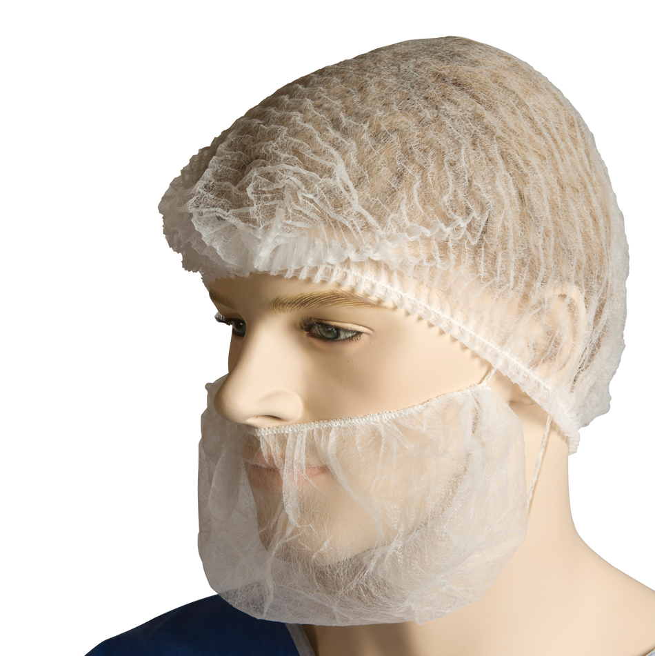 Bastion Polypropylene Beard Cover Double Loop - Carton (1000pcs) Disposable Beard Covers Bastion - Ace Workwear