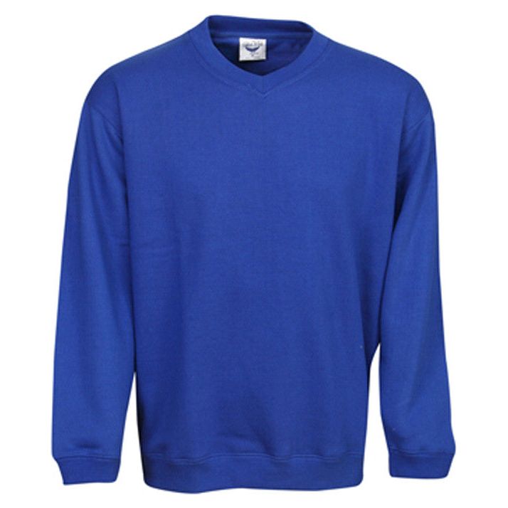 Adults Traditional Fleecy V-Neck Sloppy Joe (F02) Winter Wear Jumpers Blue Whale - Ace Workwear