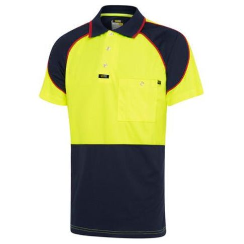 Visitec Hi Vis Mens Energy Microfibre Polo Short Sleeve (V1002) (10478323981)