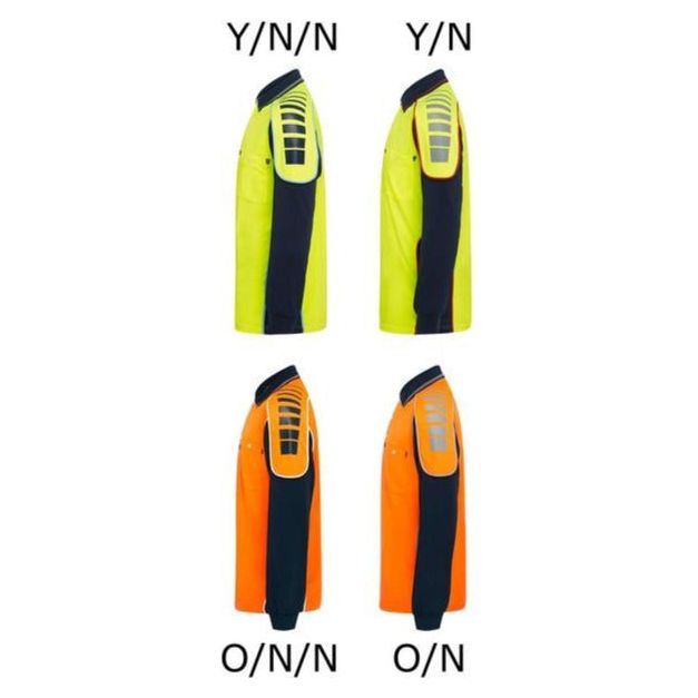 Visitec Hi Vis Chief Microfibre Polo Long Sleeve (V2000) (10478149069)