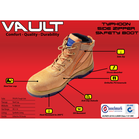 Typhoon Side Zipper Vault Safety Boot - Ace Workwear (8550267917)