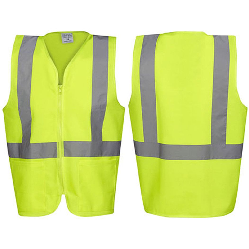 Hi Vis Day/Night Safety Vest with Zip and Pockets (V84) Hi Vis Vest Blue Whale - Ace Workwear