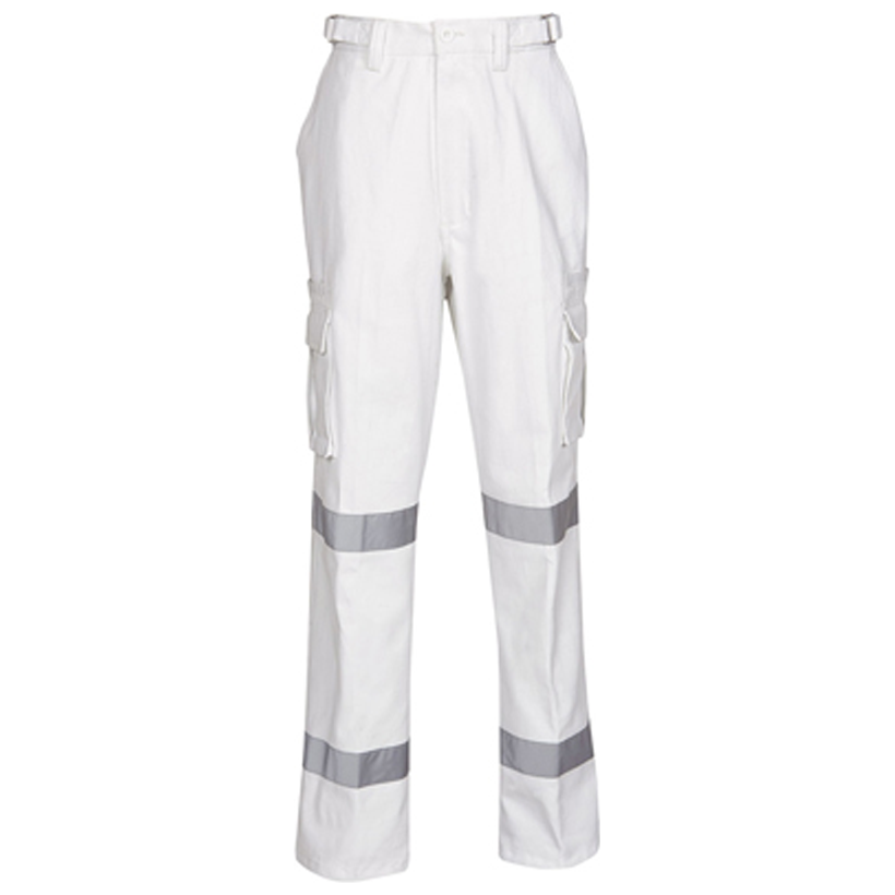 Cargo Pants With Double Hoop Reflective Tape (W93) Industrial Cargo Pants With Tape Blue Whale - Ace Workwear