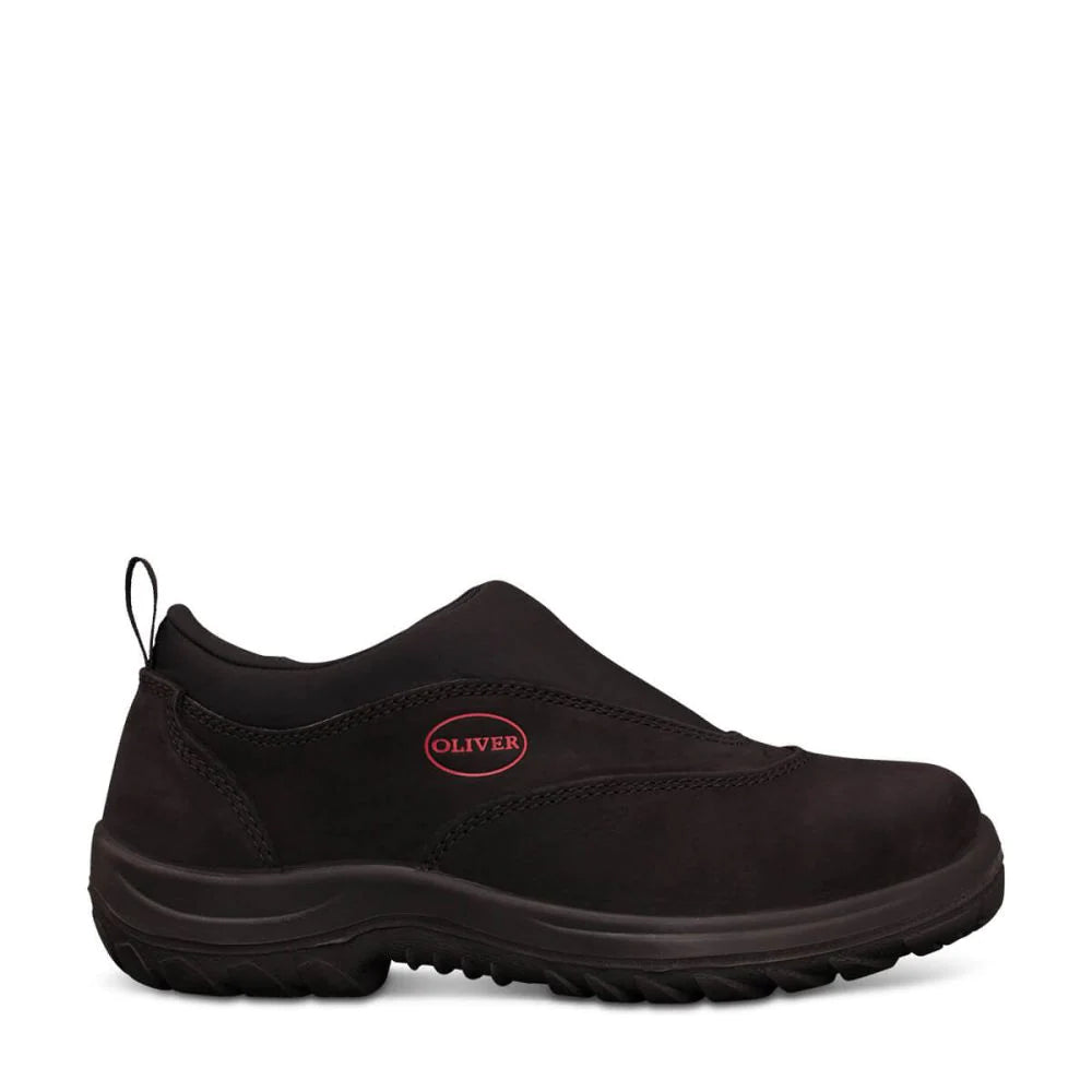 Oliver Black Slip On Steel Cap Safety Shoe (34-610) (Pre Order) - Ace Workwear