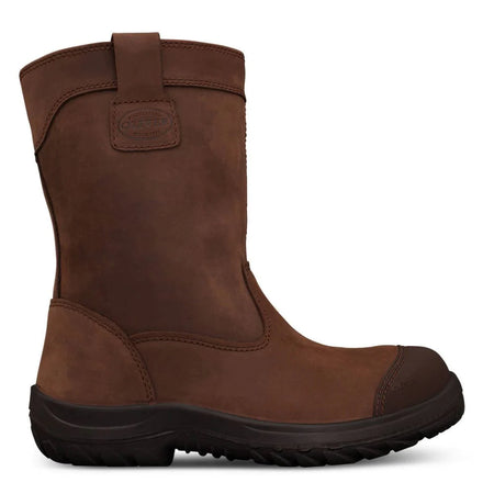 Oliver 250mm Brown Slip On Steel Cap Riggers Boot (34-692) (Pre Order) - Ace Workwear