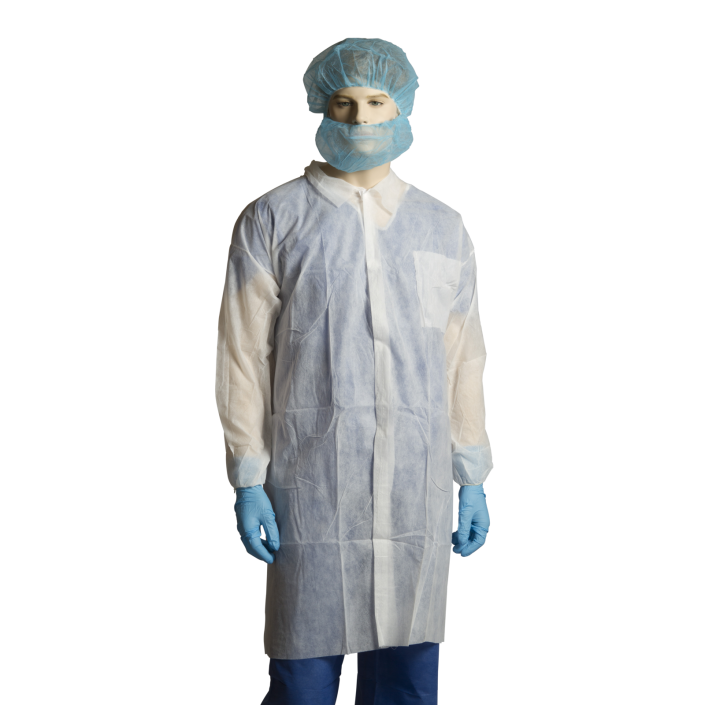 Polypropylene Labcoat No Pocket - Carton (100pcs) Disposable Labcoats Bastion - Ace Workwear